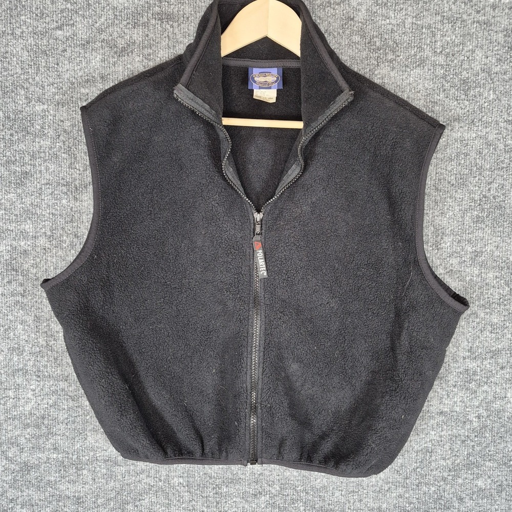 West Marine‎ Mens Small Vest Full Zip Polartec Performance Fleece Black